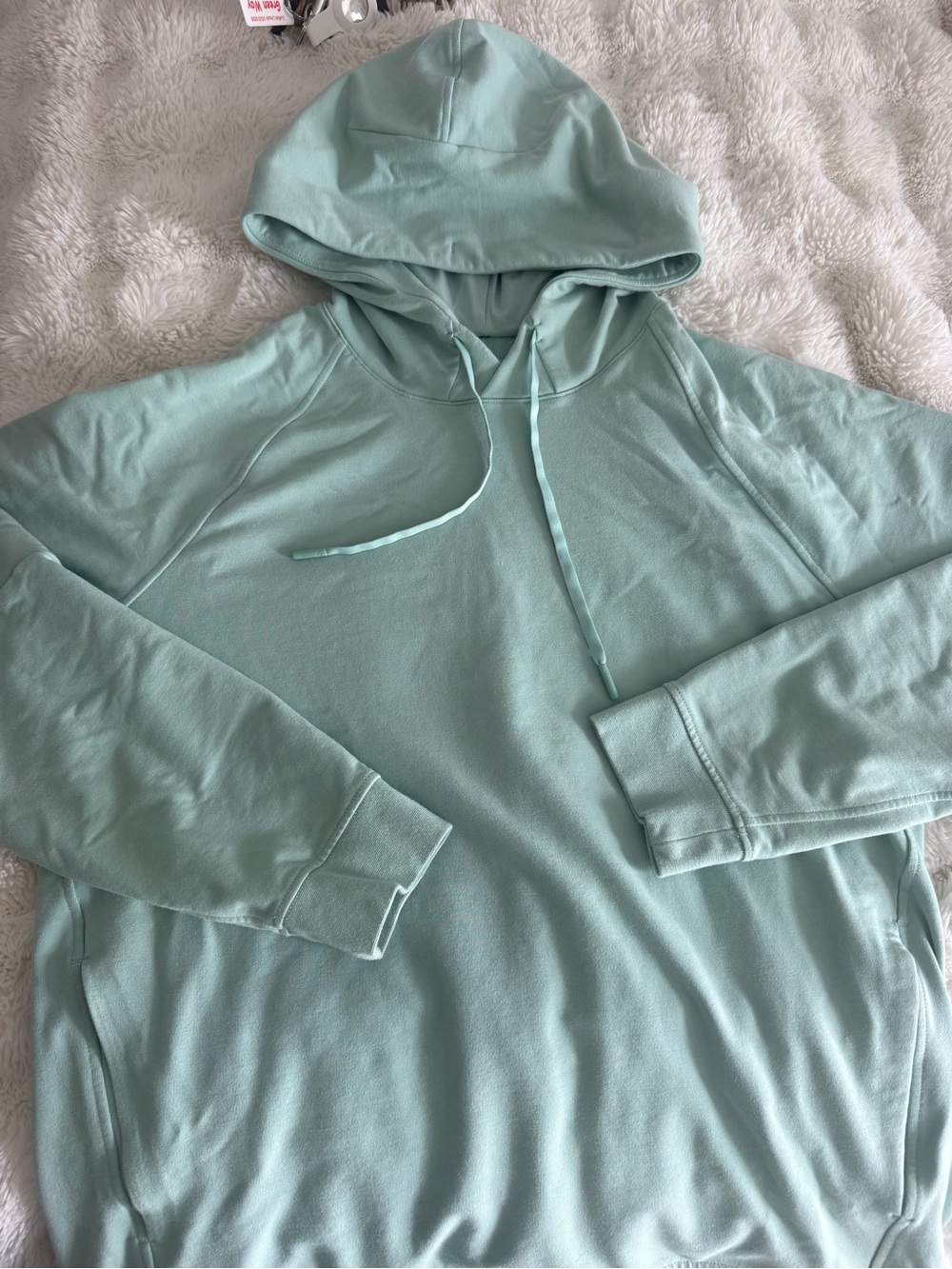Lululemon Men's Mint Green Hooded Pullover Shirt